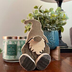 Handcrafted Repurposed Gnome Shelf Sitter ONLY (that can be a Stocking Holder)